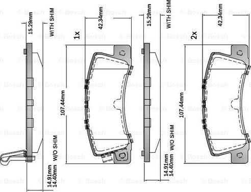 BOSCH F 03B 150 407 - Bremžu uzliku kompl., Disku bremzes www.autospares.lv