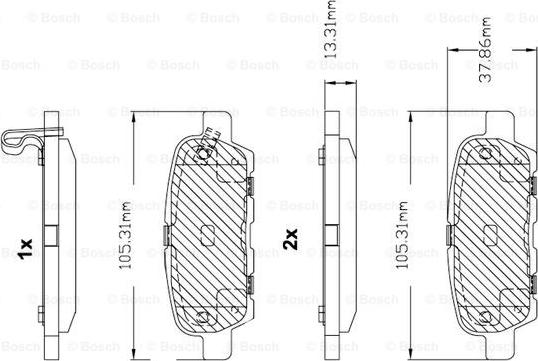 BOSCH F 03B 150 099 - Bremžu uzliku kompl., Disku bremzes www.autospares.lv