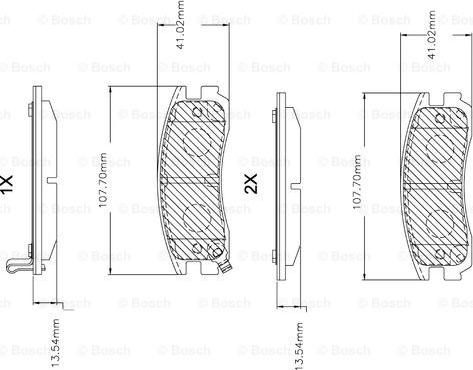 BOSCH F 03B 150 045 - Bremžu uzliku kompl., Disku bremzes www.autospares.lv