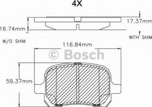 BOSCH F 03B 150 048 - Bremžu uzliku kompl., Disku bremzes autospares.lv