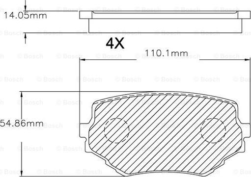 BOSCH F 03B 150 043 - Тормозные колодки, дисковые, комплект www.autospares.lv