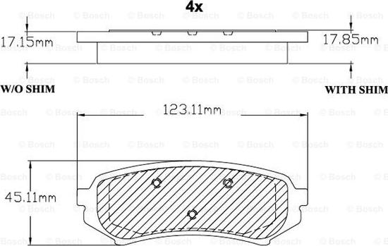 BOSCH F 03B 150 056 - Brake Pad Set, disc brake www.autospares.lv