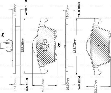 BOSCH F 03B 150 066 - Bremžu uzliku kompl., Disku bremzes autospares.lv