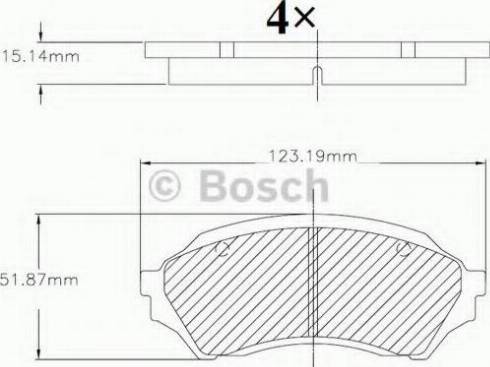 BOSCH F 03B 150 068 - Bremžu uzliku kompl., Disku bremzes www.autospares.lv