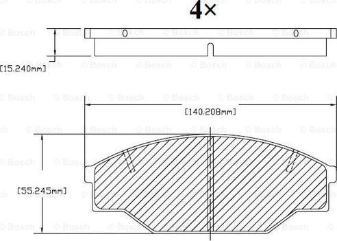 BOSCH F 03B 150 006 - Bremžu uzliku kompl., Disku bremzes autospares.lv