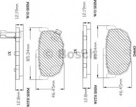 BOSCH F 03B 150 008 - Bremžu uzliku kompl., Disku bremzes autospares.lv