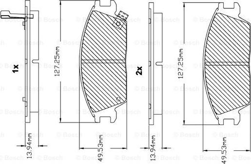 BOSCH F 03B 150 007 - Bremžu uzliku kompl., Disku bremzes autospares.lv