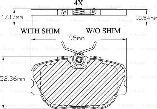 BOSCH F 03B 150 014 - Bremžu uzliku kompl., Disku bremzes www.autospares.lv