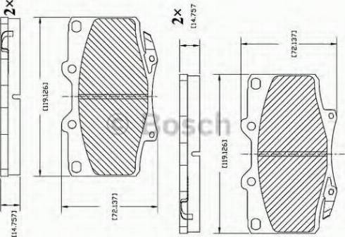 BOSCH F 03B 150 015 - Bremžu uzliku kompl., Disku bremzes autospares.lv