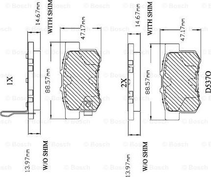 BOSCH F 03B 150 018 - Brake Pad Set, disc brake www.autospares.lv