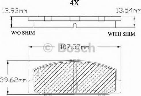 BOSCH F 03B 150 012 - Bremžu uzliku kompl., Disku bremzes www.autospares.lv