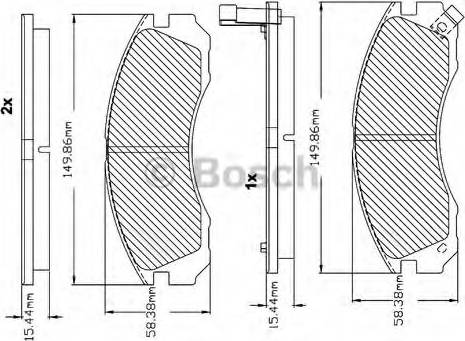 BOSCH F 03B 150 017 - Тормозные колодки, дисковые, комплект www.autospares.lv