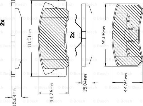 BOSCH F 03B 150 087 - Brake Pad Set, disc brake www.autospares.lv