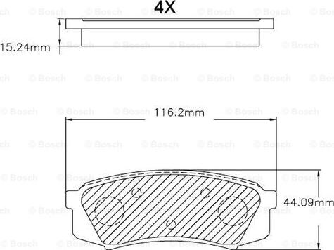 BOSCH F 03B 150 032 - Bremžu uzliku kompl., Disku bremzes www.autospares.lv