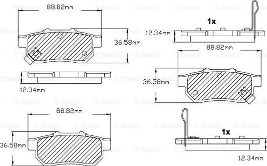 BOSCH F 03B 150 024 - Bremžu uzliku kompl., Disku bremzes www.autospares.lv