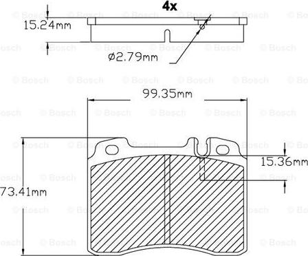 BOSCH F 03B 150 022 - Bremžu uzliku kompl., Disku bremzes autospares.lv