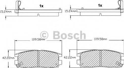 BOSCH F 03B 150 027 - Bremžu uzliku kompl., Disku bremzes www.autospares.lv