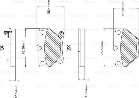 BOSCH F 03B 150 074 - Тормозные колодки, дисковые, комплект www.autospares.lv