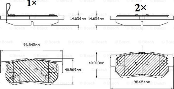 BOSCH F 03B 150 070 - Bremžu uzliku kompl., Disku bremzes autospares.lv