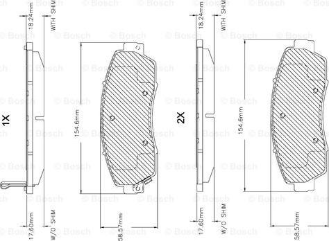 BOSCH F 03B 150 149 - Bremžu uzliku kompl., Disku bremzes autospares.lv