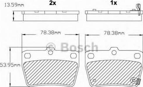 BOSCH F 03B 150 146 - Bremžu uzliku kompl., Disku bremzes www.autospares.lv