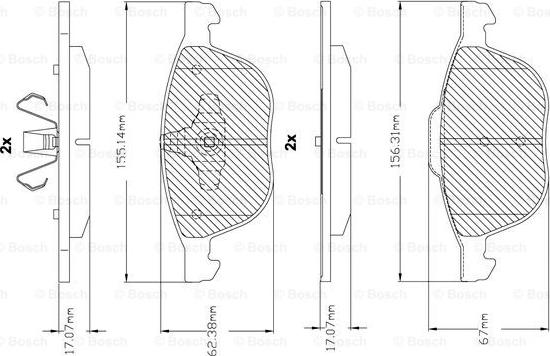 BOSCH F 03B 150 143 - Brake Pad Set, disc brake www.autospares.lv