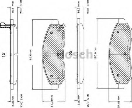 BOSCH F 03B 150 151 - Bremžu uzliku kompl., Disku bremzes www.autospares.lv