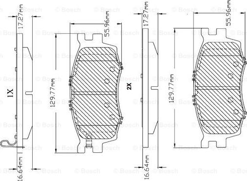 BOSCH F 03B 150 160 - Bremžu uzliku kompl., Disku bremzes www.autospares.lv