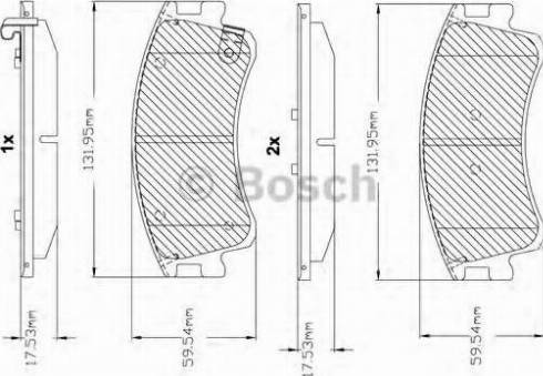 BOSCH F 03B 150 115 - Bremžu uzliku kompl., Disku bremzes www.autospares.lv