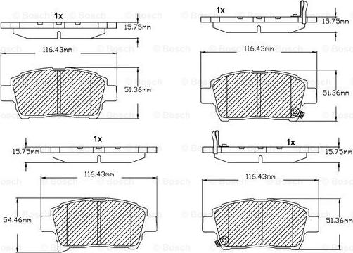 BOSCH F 03B 150 126 - Brake Pad Set, disc brake www.autospares.lv