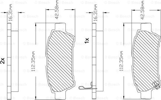 BOSCH F 03B 150 127 - Bremžu uzliku kompl., Disku bremzes autospares.lv