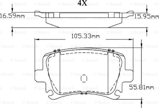 BOSCH F 03B 150 364 - Bremžu uzliku kompl., Disku bremzes autospares.lv