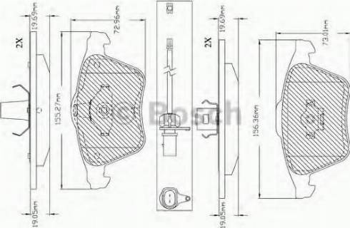 BOSCH F 03B 150 365 - Bremžu uzliku kompl., Disku bremzes www.autospares.lv