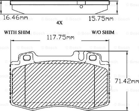 BOSCH F 03B 150 300 - Bremžu uzliku kompl., Disku bremzes autospares.lv