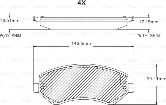 BOSCH F 03B 150 301 - Bremžu uzliku kompl., Disku bremzes www.autospares.lv