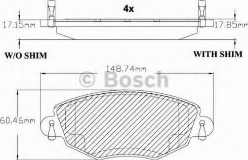 BOSCH F 03B 150 315 - Bremžu uzliku kompl., Disku bremzes autospares.lv