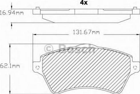 BOSCH F 03B 150 318 - Bremžu uzliku kompl., Disku bremzes www.autospares.lv