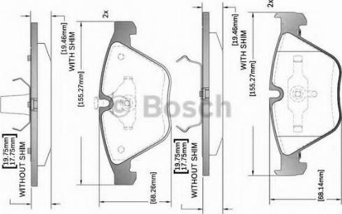 BOSCH F 03B 150 317 - Bremžu uzliku kompl., Disku bremzes www.autospares.lv