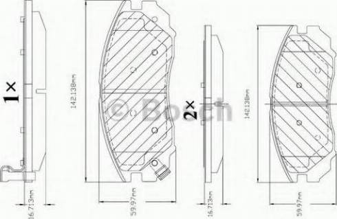 BOSCH F 03B 150 334 - Bremžu uzliku kompl., Disku bremzes www.autospares.lv