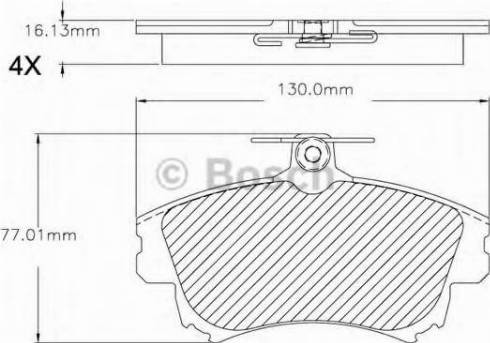 BOSCH F 03B 150 295 - Bremžu uzliku kompl., Disku bremzes autospares.lv