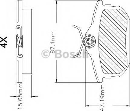 BOSCH F 03B 150 296 - Bremžu uzliku kompl., Disku bremzes autospares.lv