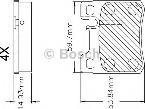 BOSCH F 03B 150 247 - Bremžu uzliku kompl., Disku bremzes www.autospares.lv