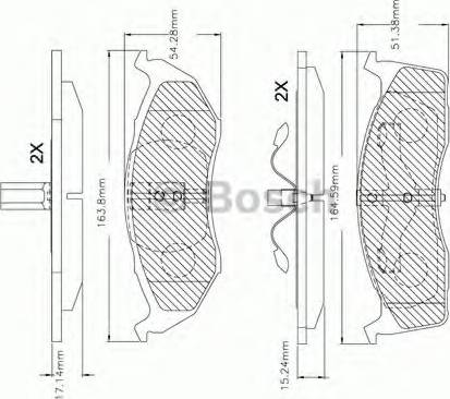 BOSCH F 03B 150 250 - Bremžu uzliku kompl., Disku bremzes autospares.lv