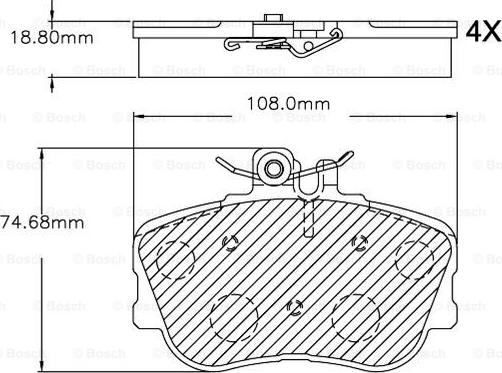 BOSCH F 03B 150 251 - Bremžu uzliku kompl., Disku bremzes www.autospares.lv