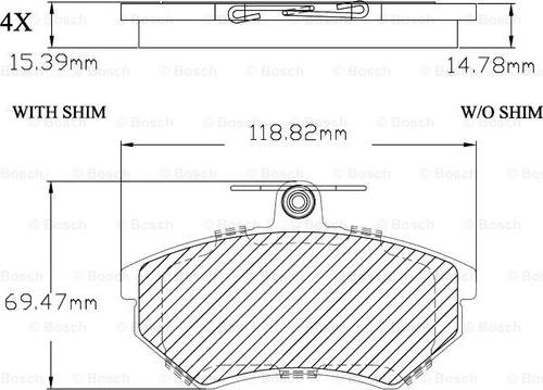 BOSCH F 03B 150 268 - Тормозные колодки, дисковые, комплект www.autospares.lv