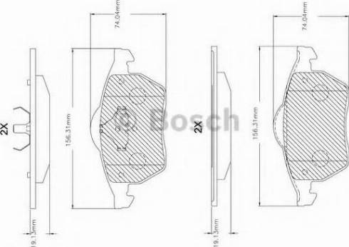 BOSCH F 03B 150 263 - Bremžu uzliku kompl., Disku bremzes autospares.lv