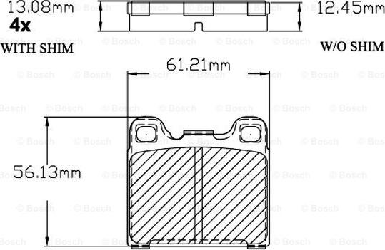 BOSCH F 03B 150 204 - Тормозные колодки, дисковые, комплект www.autospares.lv