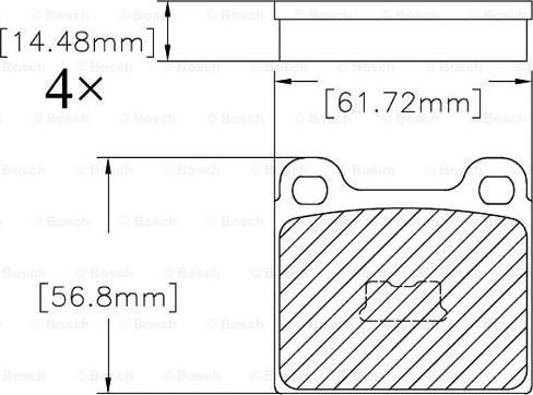 BOSCH F 03B 150 206 - Bremžu uzliku kompl., Disku bremzes www.autospares.lv