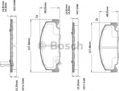 BOSCH F 03B 150 214 - Bremžu uzliku kompl., Disku bremzes autospares.lv