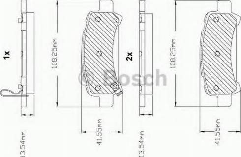 BOSCH F 03B 150 286 - Bremžu uzliku kompl., Disku bremzes autospares.lv